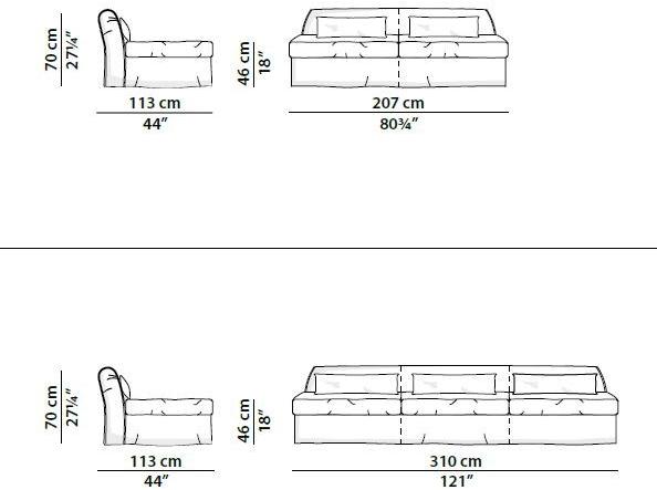 BAXTER Кожаный диван Housse sun-id-1381519 - Вид №3