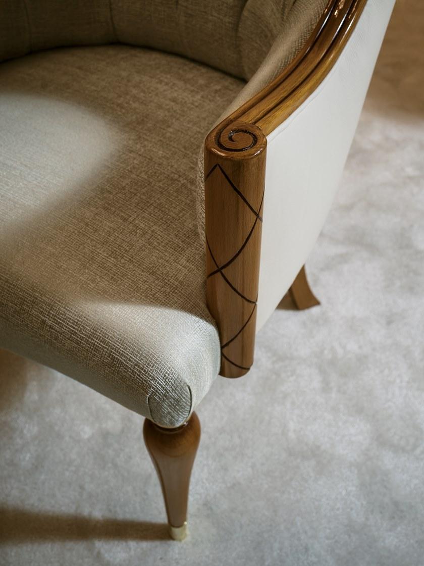 Bellotti Ezio Стул из ткани с тафтингом и подлокотниками 1430 1438  - Вид №1