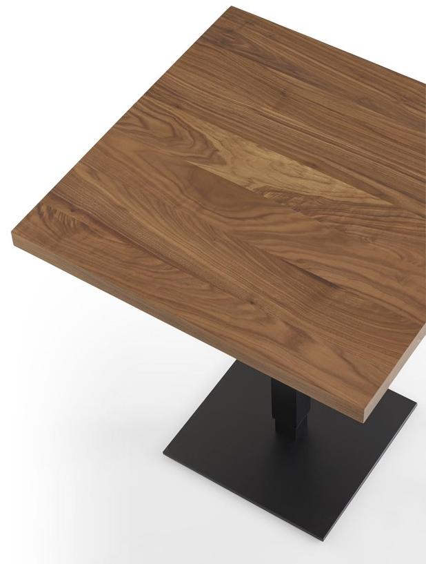 Ligne Roset Квадратный стол из стали и дерева  19950188  - Вид №2