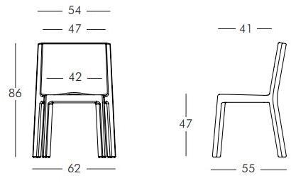 SLIDE Штабелируемый стул из полиэтилена sun-id-1477507 - Вид №9