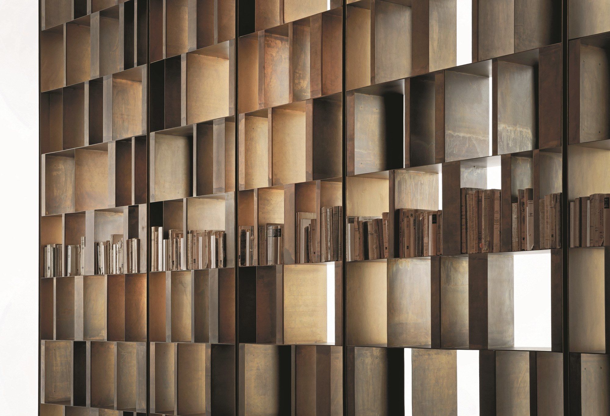 Металлический книжный шкаф с креплением пол-потолок Henge BISTROT ARCH-00079078 - Вид №1