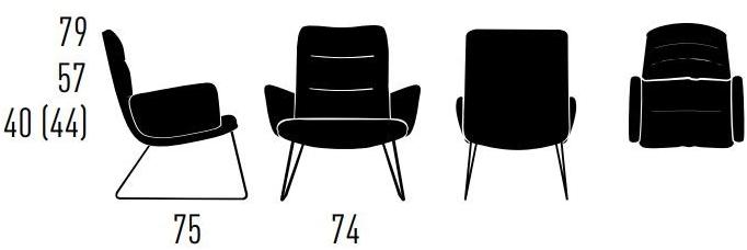 KFF Санный стул с подлокотниками Arva light sun-id-1496041 - Вид №3