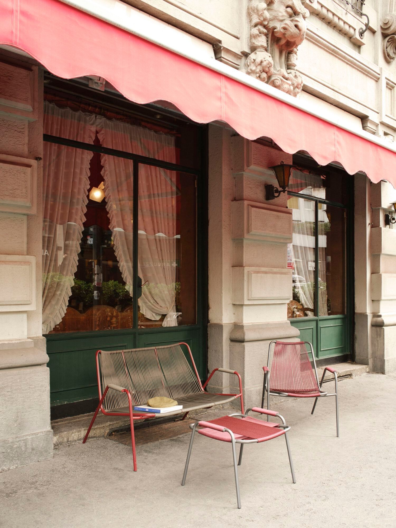 Стальная и полипропиленовая веревочная Садовая подставка для ног Unopiù Coco ARCH-00045978 - Вид №1