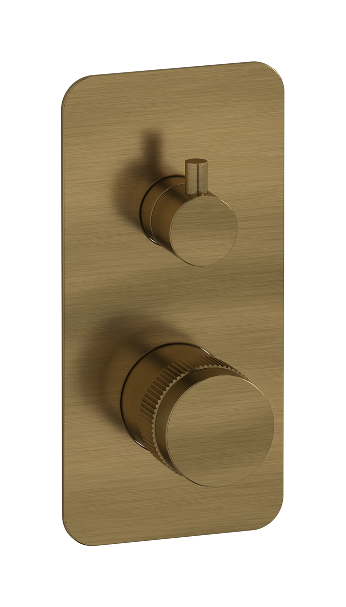 Прогрессивный настенный смеситель для душа на 2 потребителя. WE ARE IB rx310mb Modern Bronze Reflex