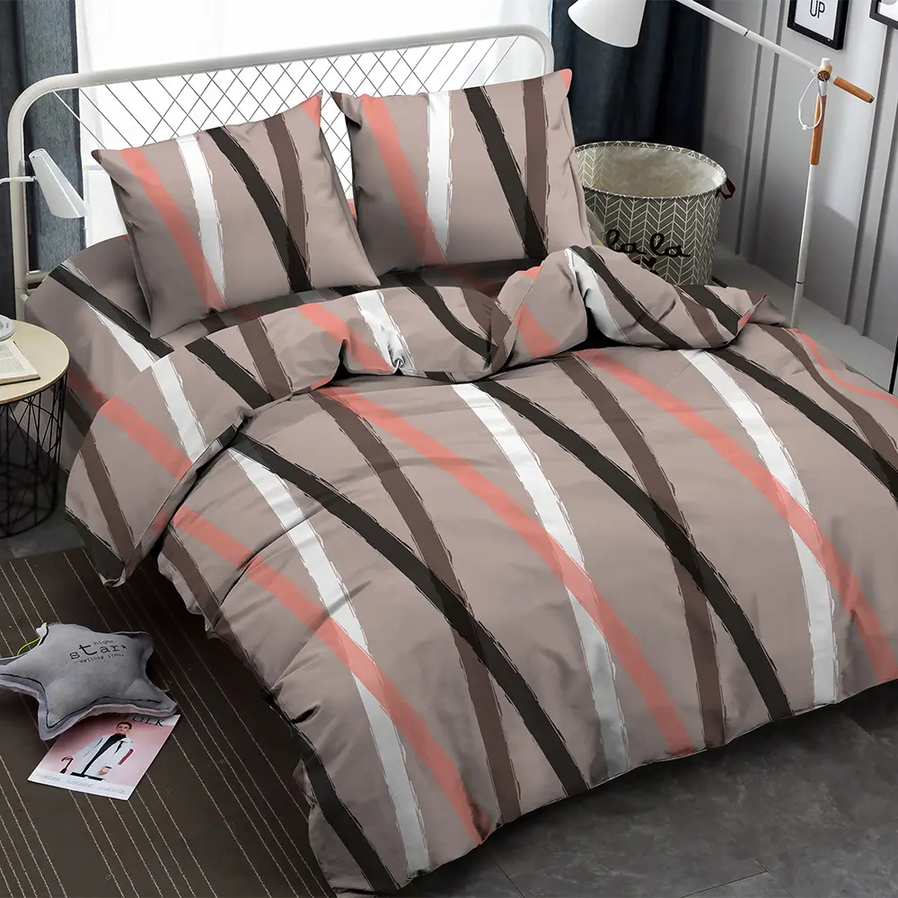 Комплект постельного белья Amore Mio Шафт евро полисатин бежевый STLM-2160116 - Вид №6