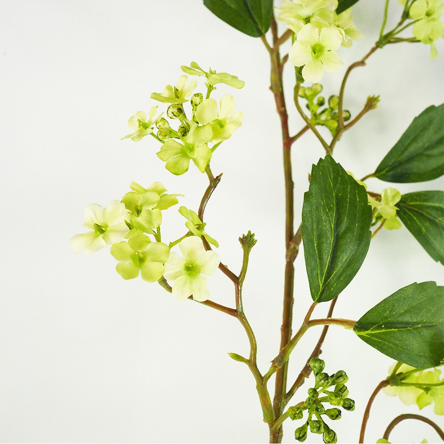 Искусственная длинная ветка калины с белыми цветами 85 см Mr Plant 110490 - Вид №1