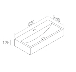 L120T0R1V1.100 Накладная раковина прямоугольная A. e T. Italia BOLD Белый глянцевый AeT ITALIA - Вид №1