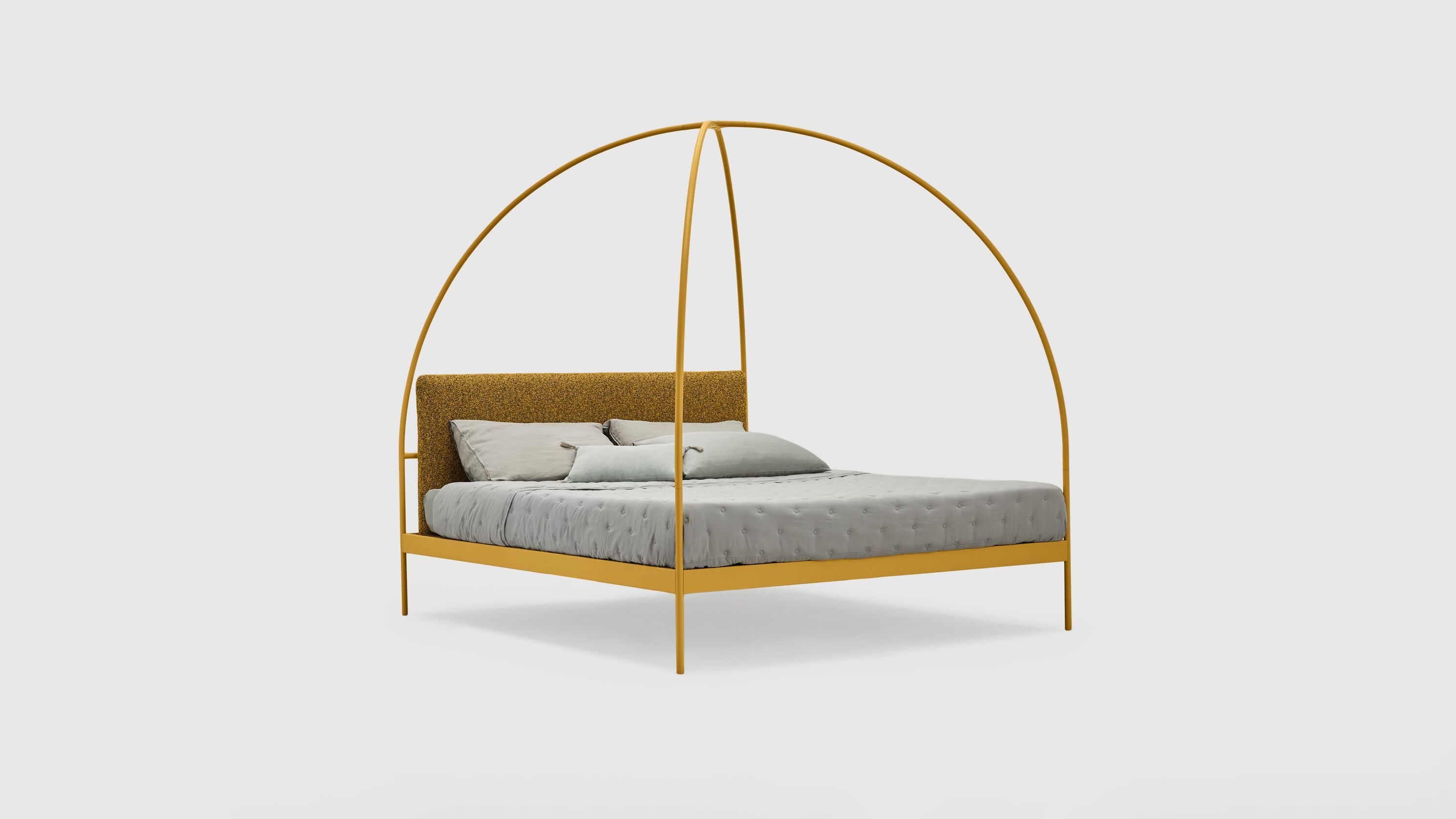 Двуспальная кровать из кованого железа с мягким изголовьем Lispi VOLTA ARCH-00075822 - Вид №15