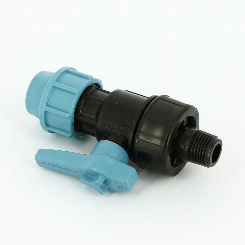 Кран НВ Unidelta 1/2" для труб ПНД полипропилен PP-B 1075002002001 - Вид №3