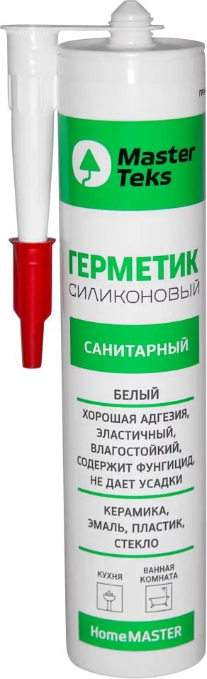 Силиконовый герметик MasterTeks для сантехники и ремонта 260 мл 86408723