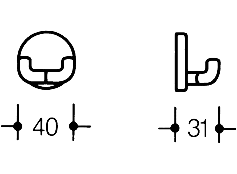 801.90.020 двойной крючок HEWI System 111 | Polyamid  - Вид №5