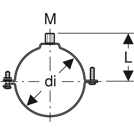 363.832.00.2 Хомут Geberit с соединительной муфтой M8/M10 Geberit  - Вид №2