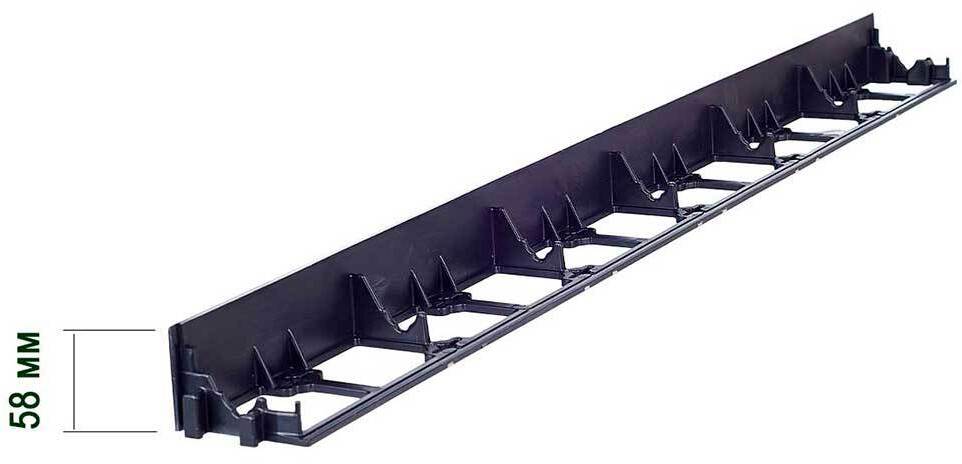 Пластиковый бордюр 58 мм, длина 1 м ГеоПластБорд