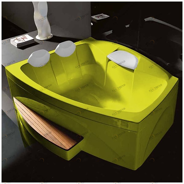 Ванна GRUPPO TREESSE Matrix Slim V7631-Z большая с подголовником глубокая без гидромассажа жёлтая VTLV7631Z