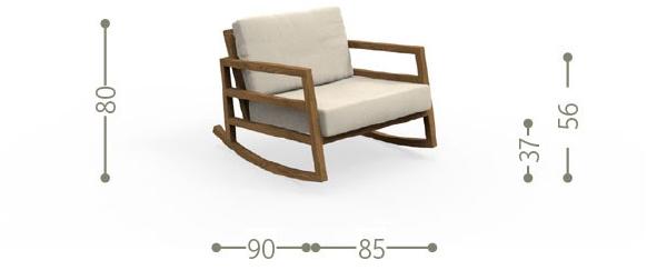 Talenti Садовое кресло-качалка с подлокотниками Alabama iroko sun-id-1368349 - Вид №2