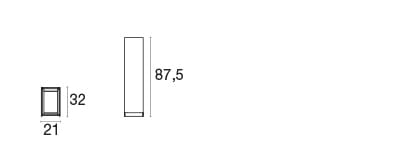 Стальная прямоугольная высокая плантатор