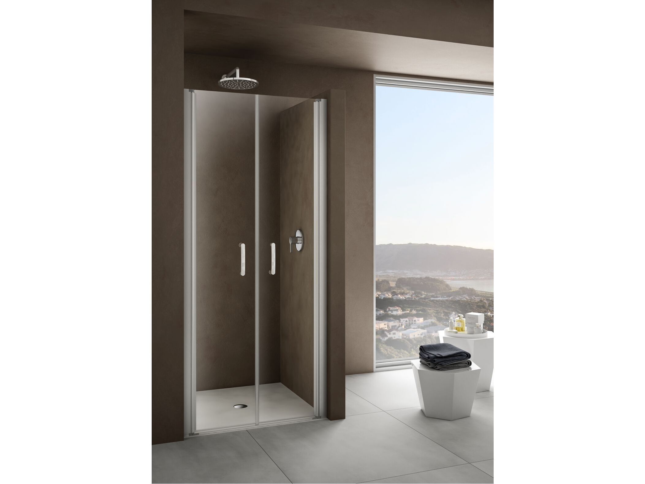 Стеклянная ниша душевая кабина с распашной дверью Provex Industrie ARCH-00136095 - Вид №1