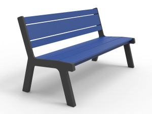 Скамейка из полиэтилена со спинкой