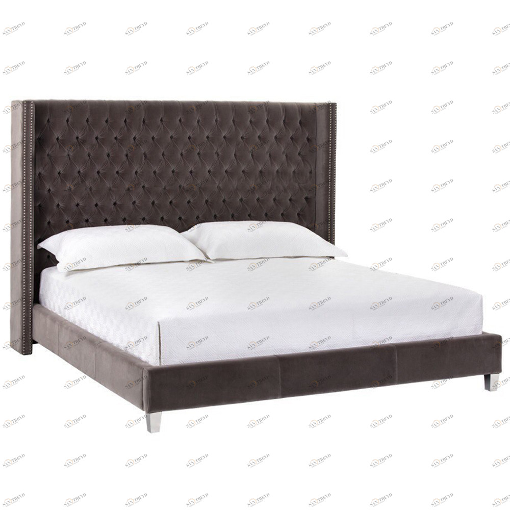 Кровать двуспальная 180х200 коричневая Aurora ICON DESIGNE ДИЗАЙНЕРСКИЕ 177967 Коричневый 