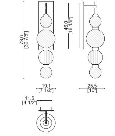 Светодиодный настенный светильник Pyrex® Sicis Drop ARCH-00027843 - Вид №2