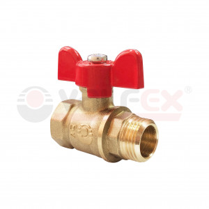 VF.218.L0B1.034 Valfex Кран шаровой OPTIMA, ручка-бабочка (внутр.-наруж.)  3/4"