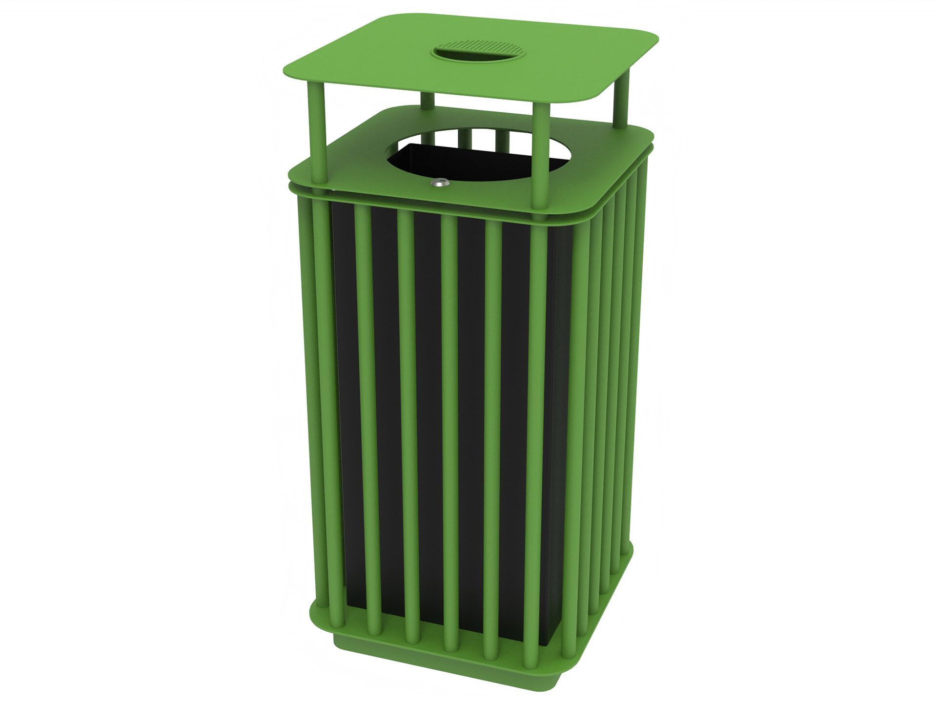 Оцинкованная стальная корзина для мусора с пепельницей Lazzari Spring ARCH-00089452 - Вид №6