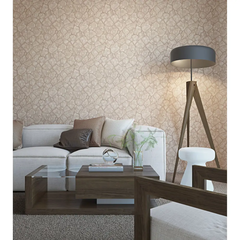 Обои флизелиновые Palitra Life Stone land серые 0.53 м N1001-14 18679921 STLM-2174354 - Вид №4