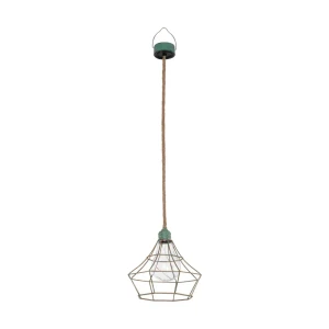 Светильник подвесной на солнечных батареях цвет коричневый