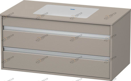 KT685501414 Тумбочка подвесная для встраиваемого снизу умывальника f-bonded Ketho #KT6855 1000 x 550 мм Терра, декор Duravit