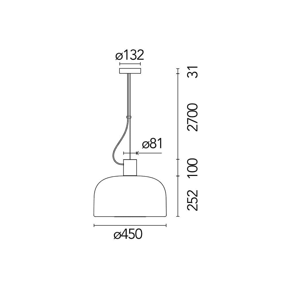 Опаловое стекло с регулируемой яркостью подвесной светильник In Stock Flos ARCH-00074083 - Вид №4