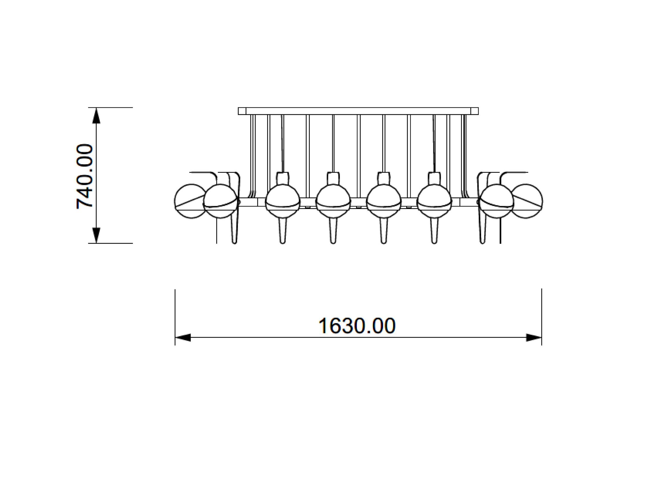 Светодиодный подвесной светильник из металла и матового стекла Lampex Italiana Cosmo ARCH-00074189 - Вид №2
