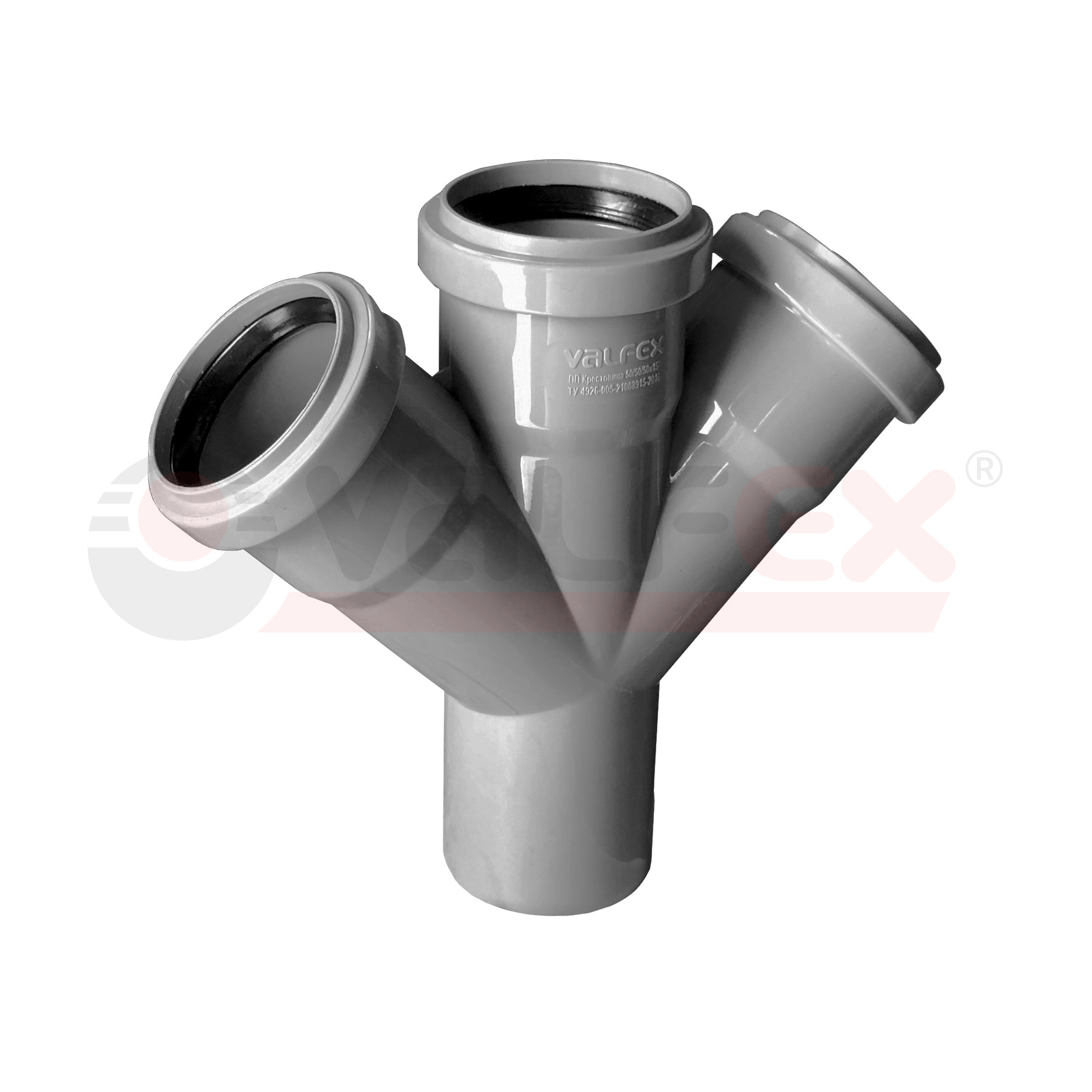 27111550 Valfex Крестовина одноплоскостная 45° для внутренней канализации 