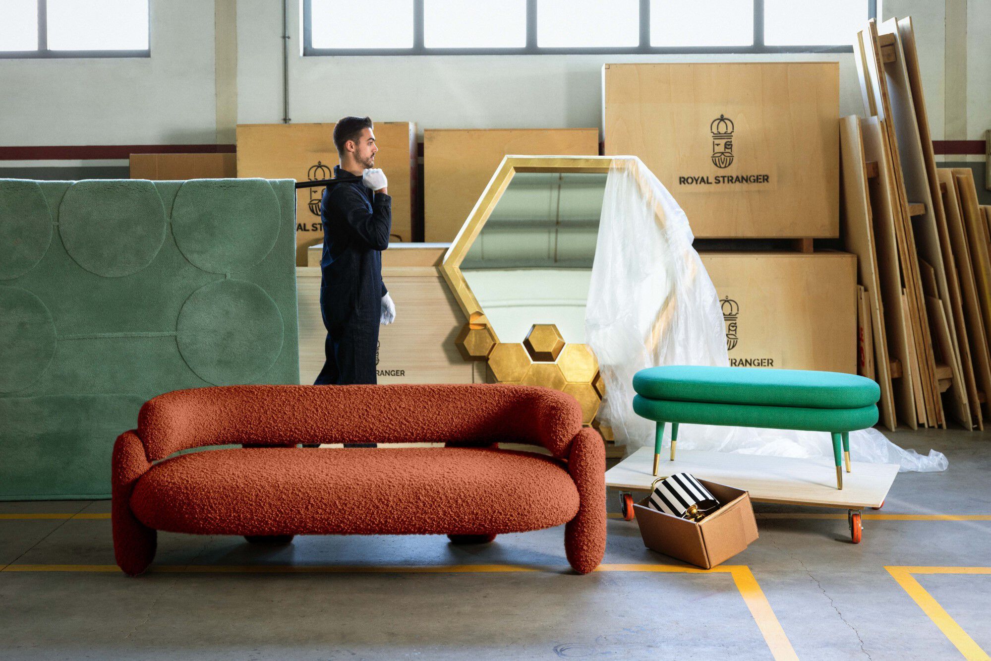 Сплошной цвет шерстяной ковер ROYAL STRANGER MARSHMALLOW ARCH-00079279 - Вид №3