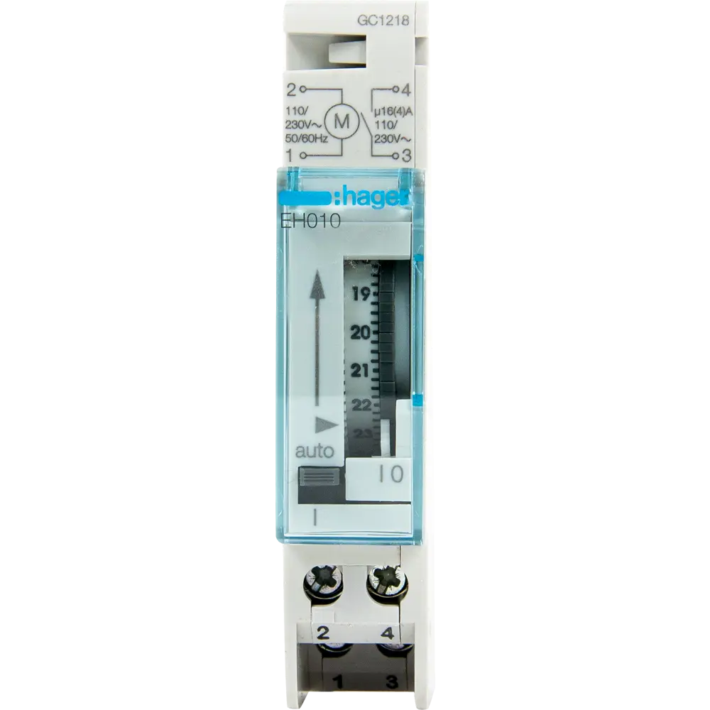 Таймер аналоговый суточный 1 модуль, 16 А HAGER STLM-2082075 - Вид №1
