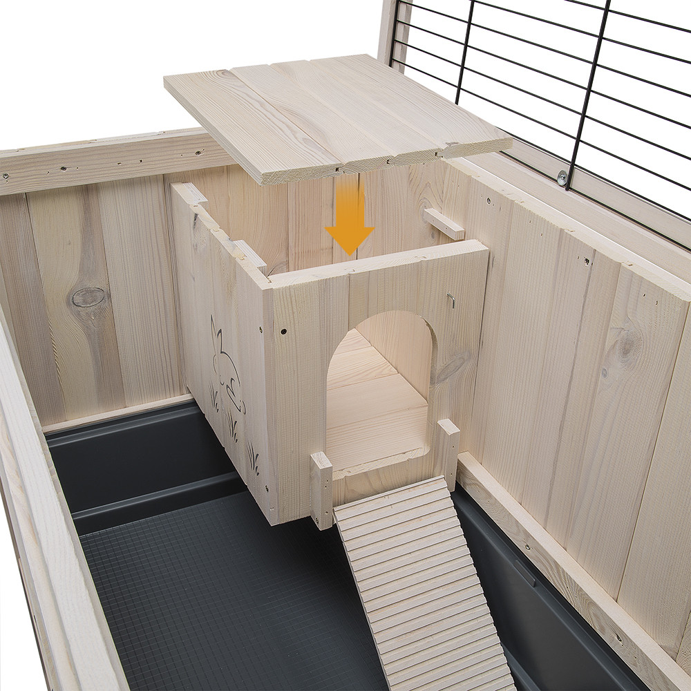 ПР0032600 Клетка для грызунов Cottage Large для содержания кроликов на улице, деревянная FERPLAST  - Вид №3