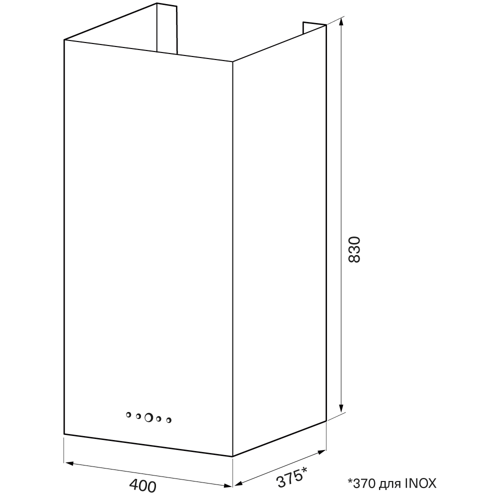 5356576 Вытяжка пристенная KRONA DITA R 400 PB белый STDN-0013334 - Вид №9