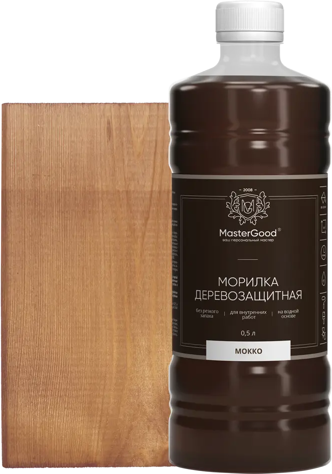 Морилка GOOD MASTER для дерева цвет мокко 0.5 л 88038577