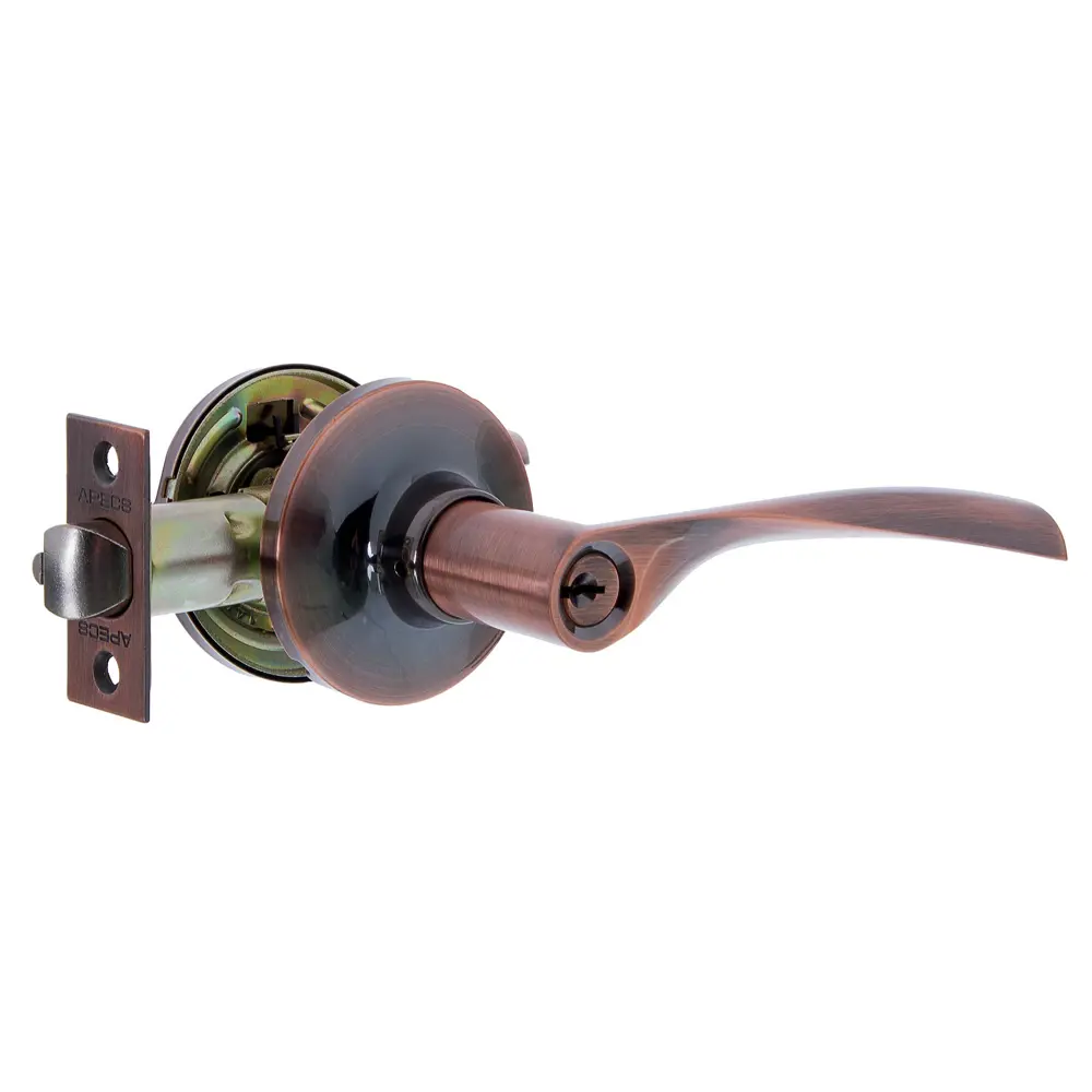 Ручка-защёлка межкомнатная Apecs 8023-01-AC, латунь/цинк, цвет медь, 2 шт STLM-2000303