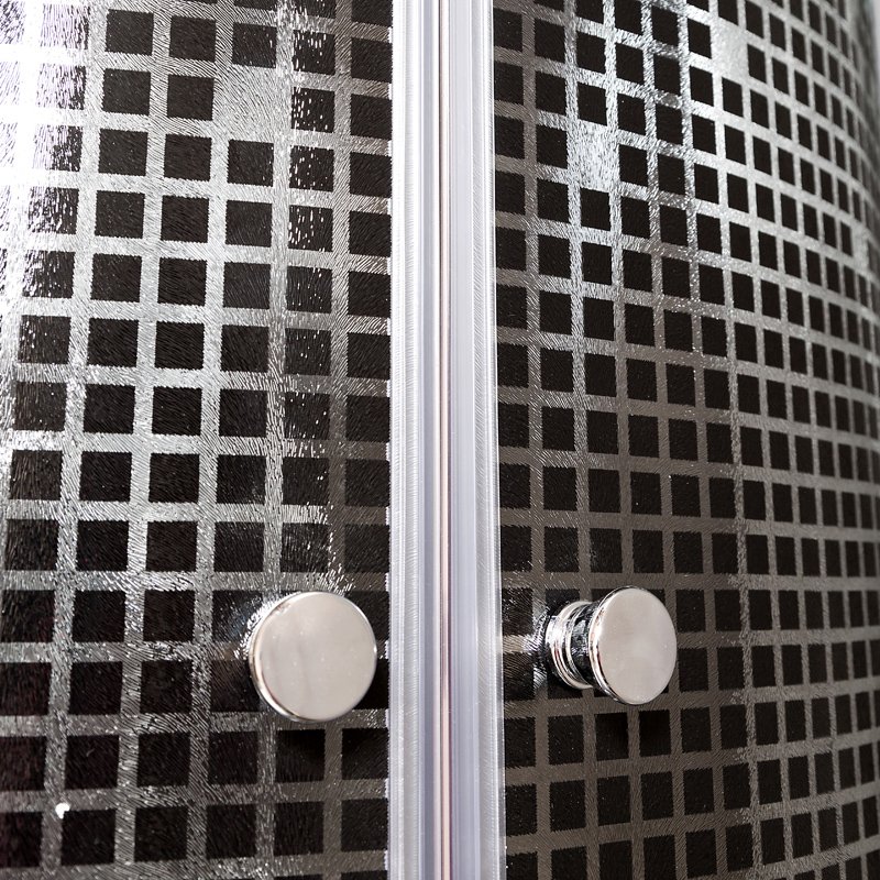 ЕМ4516 с гм. и эл. Душевая кабина DETO Серия EM L 801 N с гидромассажем BLACK - Вид №8