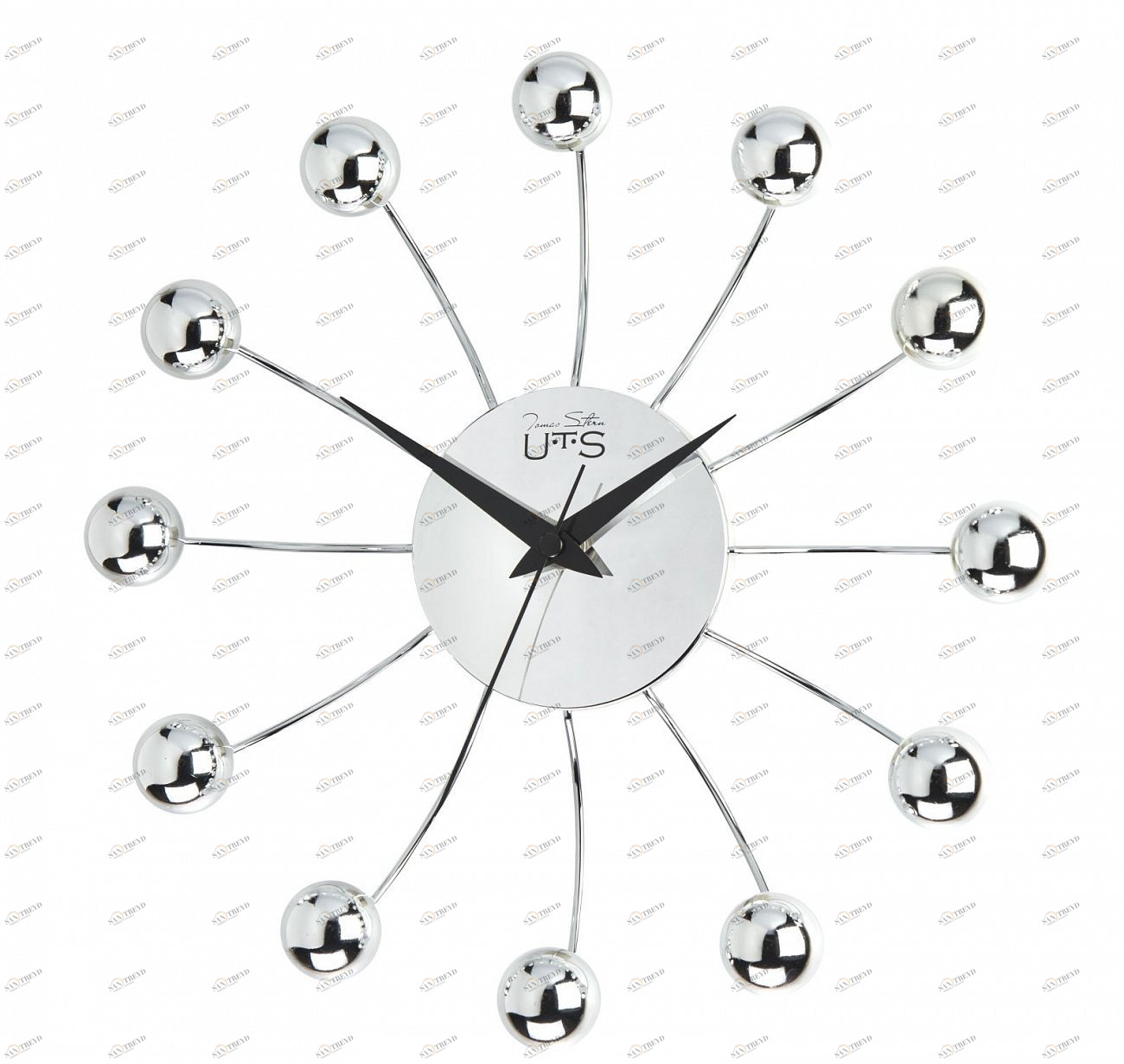 Часы настенные металлические Tomas Stern 8001 TOMAS STERN СОЛНЦЕ 00-3872714 Хром 