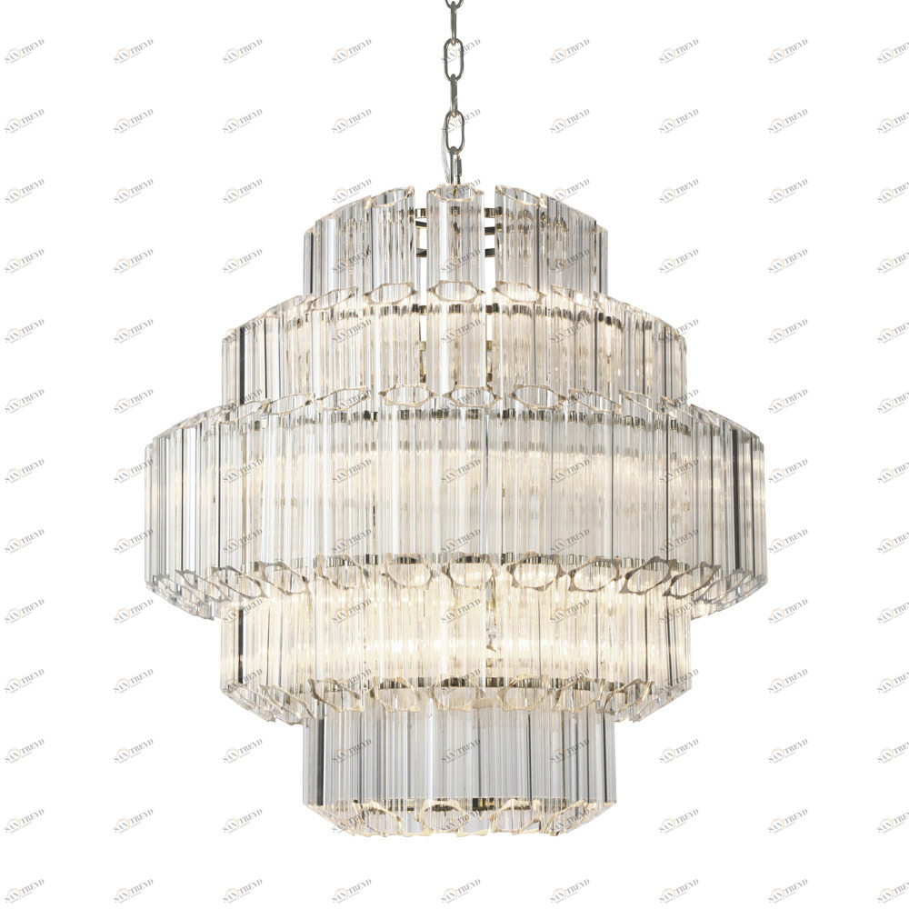 Люстра стеклянная 67х66 см прозрачная Vittoria KG0769P-10 DELIGHT COLLECTION ДИЗАЙНЕРСКИЕ 00-3883066 Прозрачный;серебро 