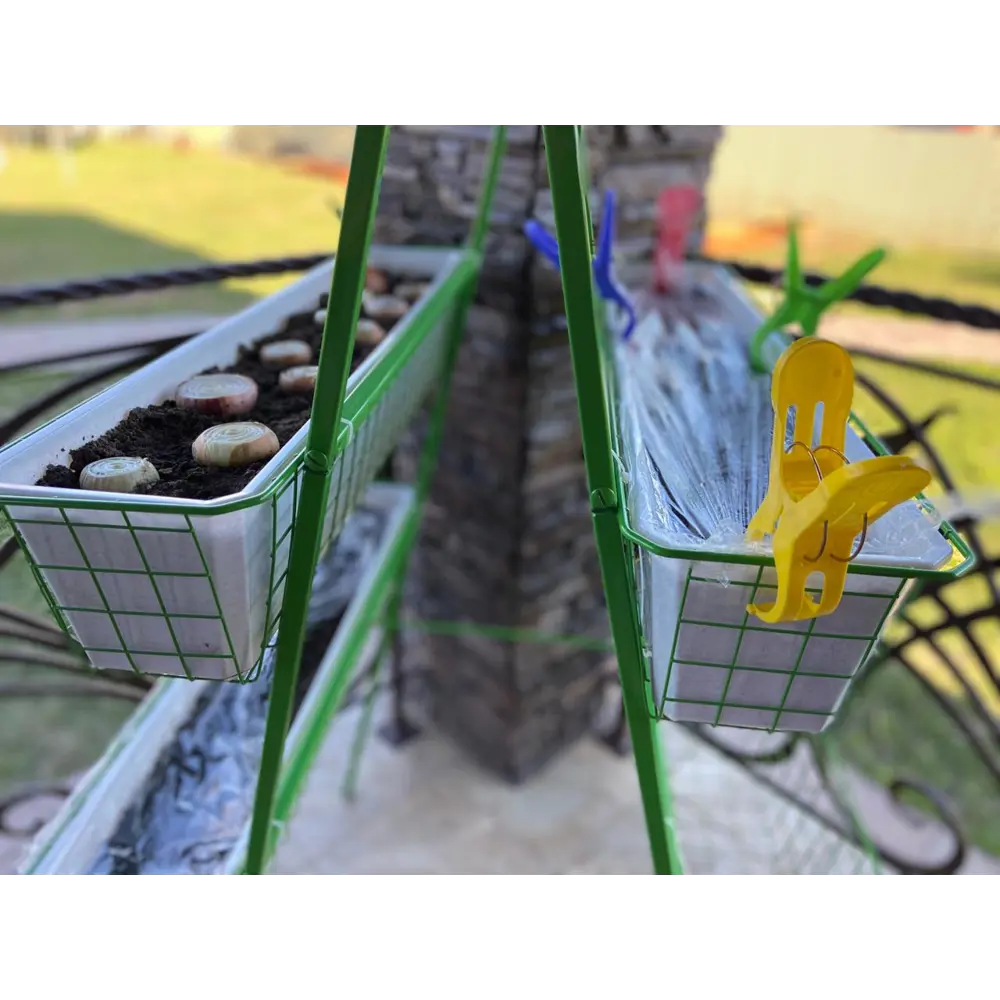 Вертикальный огород на 6 кашпо 82x150x50 см v122.4 л металл зеленый Santreyd STLM-2033035 - Вид №4