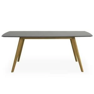 Стол обеденный, раздвижной, Tenzo Bess, 75х160/205х95 см, дуб, серый