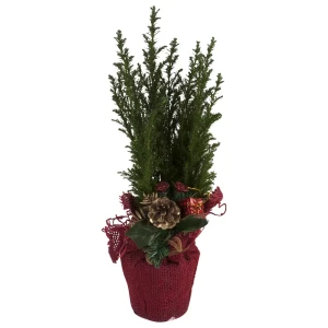 Кипарисовик, декор, джут, с игрушками, 35х9 см 17273304 STLM-2017509