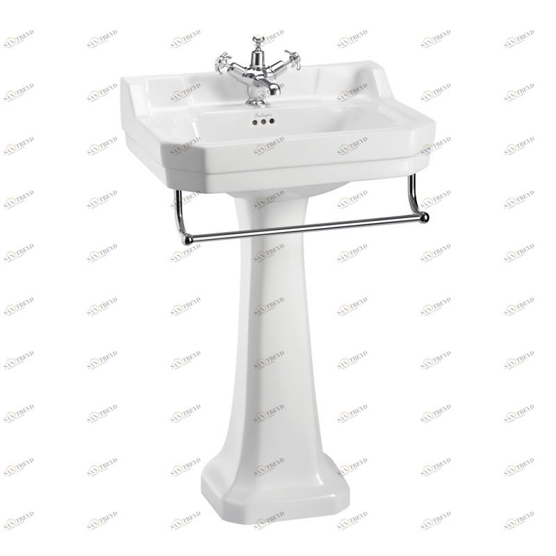 B4 1TH, T1 CHR, P1 Пьедестал для раковины овальная Burlington EDWARDIAN