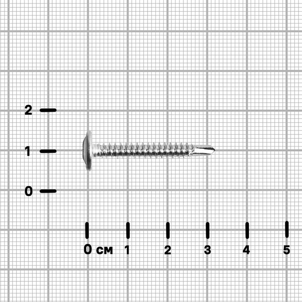 Саморезы по металлу Standers полусферические со сверлом оцинкованные 4.2x32 на вес STLM-2200429 - Вид №2