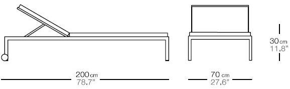 Bivaq Садовый лежак на колесиках Nak sun-id-1407963 - Вид №7