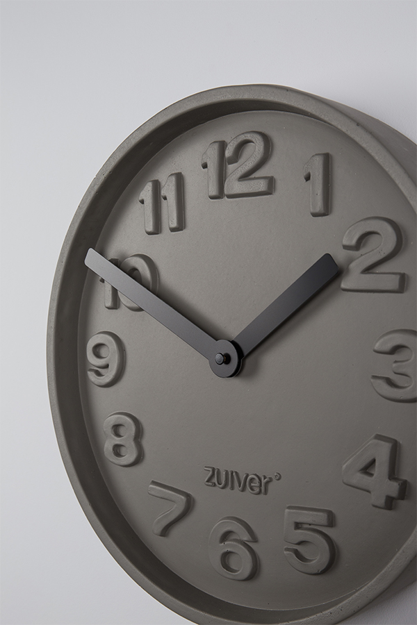 Часы Concrete Time серые Zuiver 8500028 - Вид №1