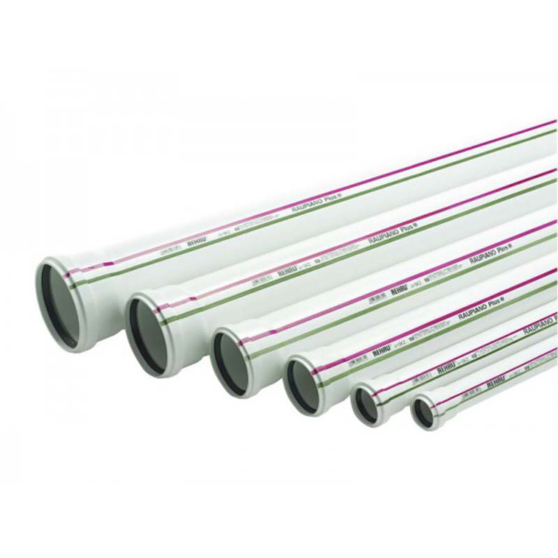 Труба канализационная PPR с раструбом REHAU d50/1500 мм 120144