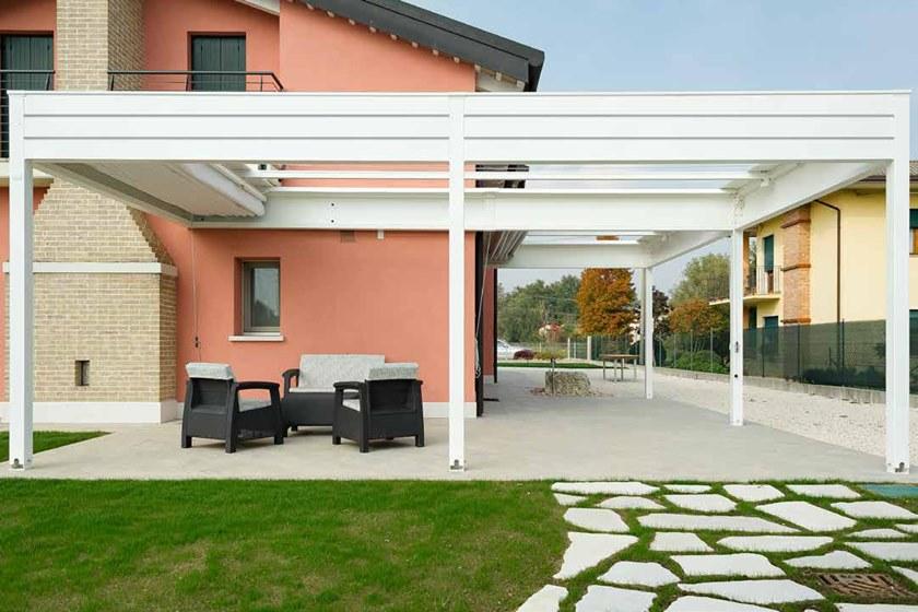 L'Officina by Adami Настенная металлическая пергола со сдвижной крышкой sun-id-1430438 - Вид №3